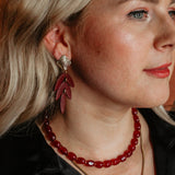 Oorbellen Burgundy Lily