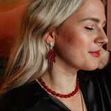 Oorbellen Burgundy Lily