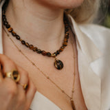 Ketting Tiger Eye Pebble Stones