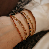 Armband Tiger Eye Faceted Mini Beads