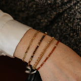 Armband Tiger Eye Faceted Mini Beads