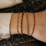 Armband Tiger Eye Faceted Mini Beads