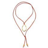 Ketting Apricot Suède Cord Organic Shape