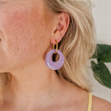 Oorbellen Purple Lime Aurora Circle