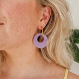 Oorbellen Purple Lime Aurora Circle