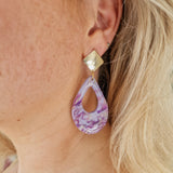 Oorbellen Purple Aurora Big Drop