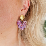 Oorbellen Purple Aurora Elegant Flower