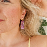 Oorbellen Purple Aurora Knot