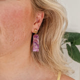 Oorbellen Purple Aurora Knot