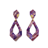 Oorbellen Purple Aurora Triangle