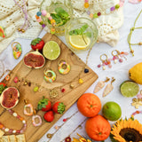 Oorbellen Watercolor Green Round | Double Sided