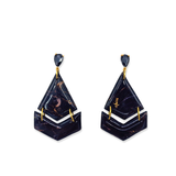 Oorbellen Charcoal Triangle