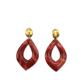 Oorbellen Red stone drop