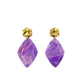 Oorbellen Lila Rhombus