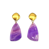 Oorbellen Lila Rhombus Drop