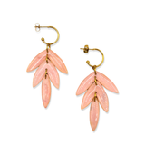 Oorbellen Watercolor Rose Quartz Lily | Double Sided