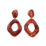 Oorbellen Red stone Pendants