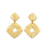 Oorbellen Yellow Stone Square