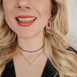 Ketting Burgundy Faceted Mini