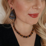 Oorbellen Charcoal Triangle