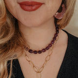 Ketting Midnight Plum Stone
