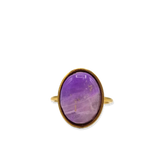 Ring Purple Lila Stone Oval