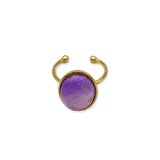 Ring Purple Lila Stone Oval