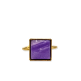 Ring Lila Stone Square