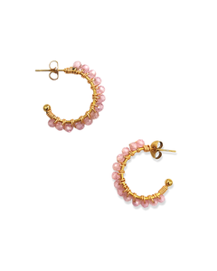 Oorbellen Shimmer Rose Quartz