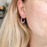 Oorbellen Shimmer Rose Quartz