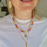 Ketting Chrystal Rose Duo