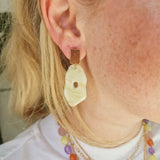 Oorbellen Butter Yellow Stone Organic