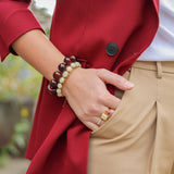 Ring Merlot Red Stone Oval Mini