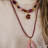 Ketting Cord Mauve Rope