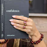 Ring Merlot Red Stone Oval