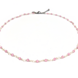 Necklace Shimmer Rose quartz