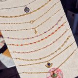 Necklace Shimmer Rose quartz