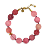 Armband Pink Coral Marble Beads