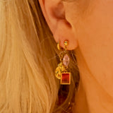 Oorbellen Sunset Heat Pink Zirkonia Drop