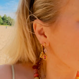 Oorbellen Sunset Heat Pink Zirkonia Drop
