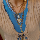 Ketting Sunset Heat Blue Agate