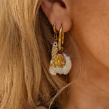 Oorbellen Coastal Treasures Baroque Pearl & Charm