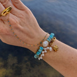 Armband Sunset Heat Turquoise Shell Pearl