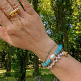 Armband Sunset Heat Turquoise Shell Pearl
