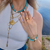 Armband Sunset Heat Turquoise Shell Pearl
