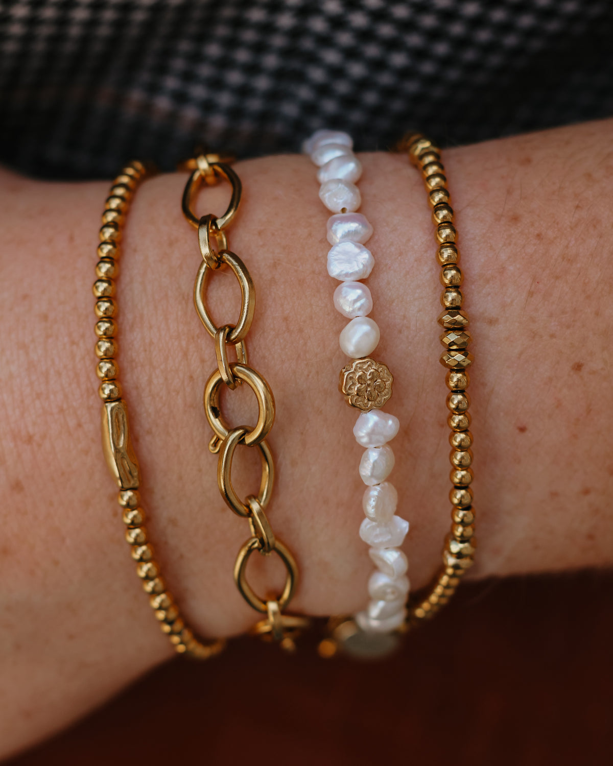 Armband Diamond Links op model