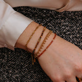 Armband Tiger Eye Faceted Mini Beads