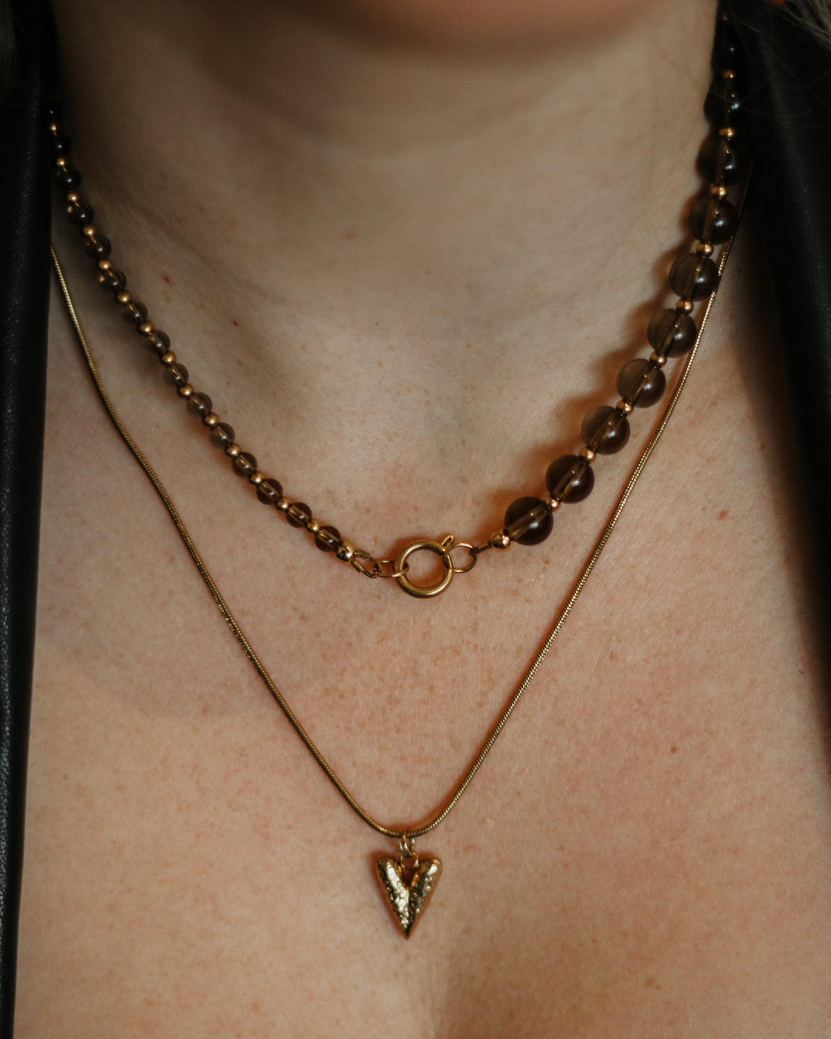Ketting Heart op model