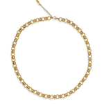 Lace Ketting in goud met ronde schakels en fijne bolletjes