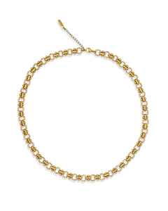 Lace Ketting in goud met ronde schakels en fijne bolletjes